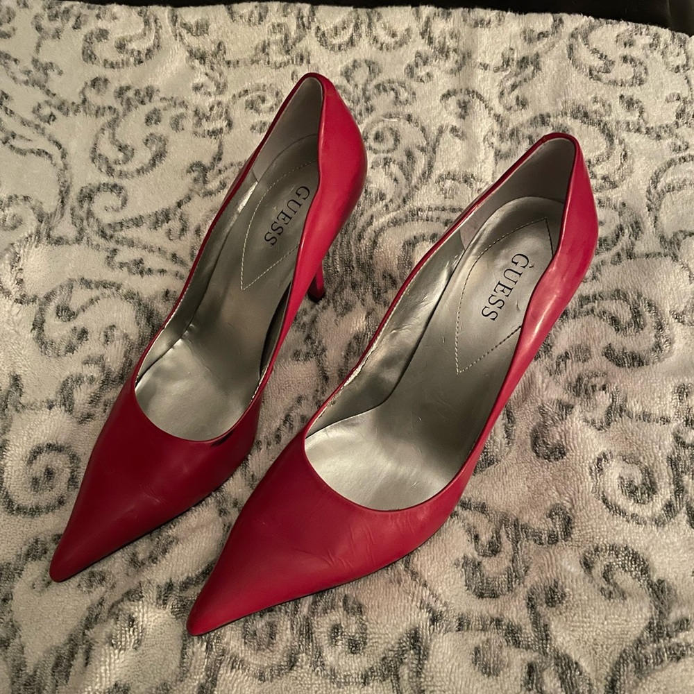 Guess red heels- size 9